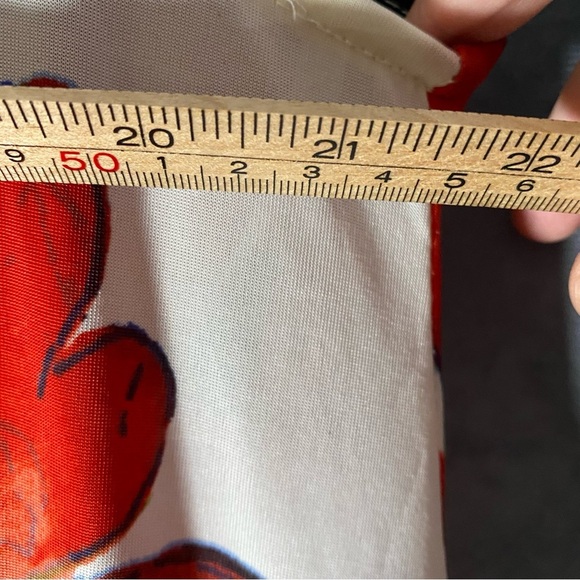 SHORELINE Floral Dress w Bold Red Flowers Lightweight Women’s Size S/M - Picture 6 of 8